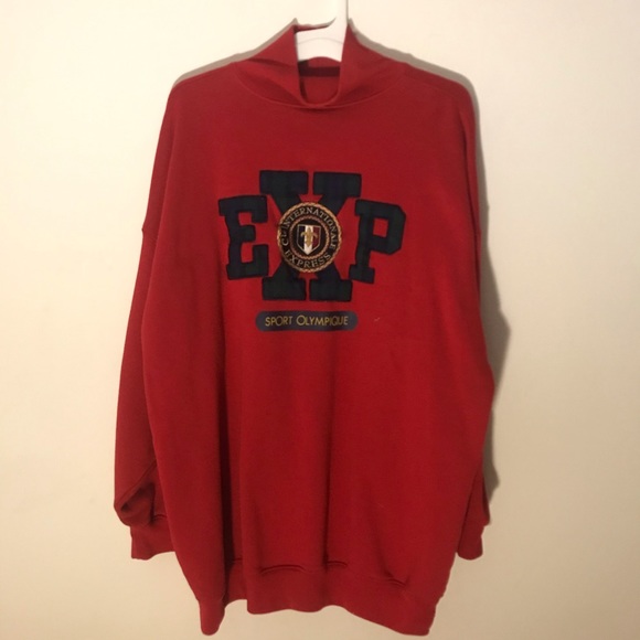 Red vintage express turtle neck - Picture 2 of 4